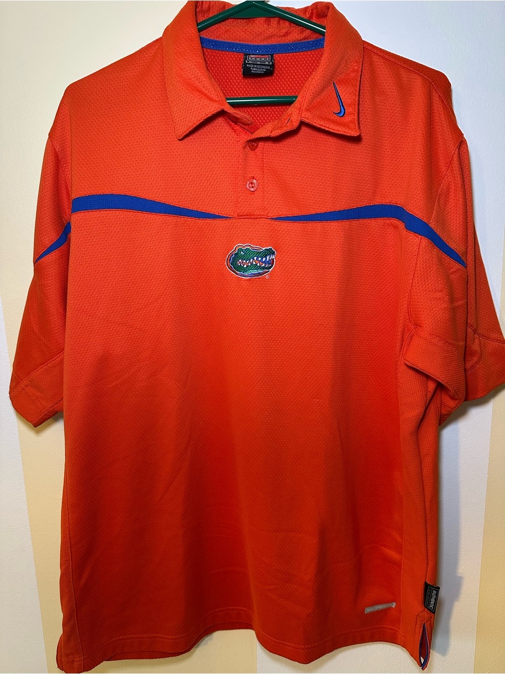 Nike Orange and Blue Florida Gators Short-Sleeve Polo